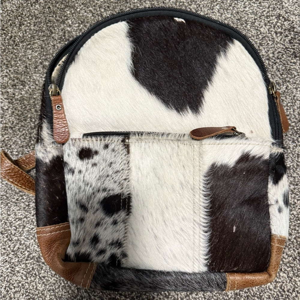 Myra Cowhide Leather Mini Backpack - image 1
